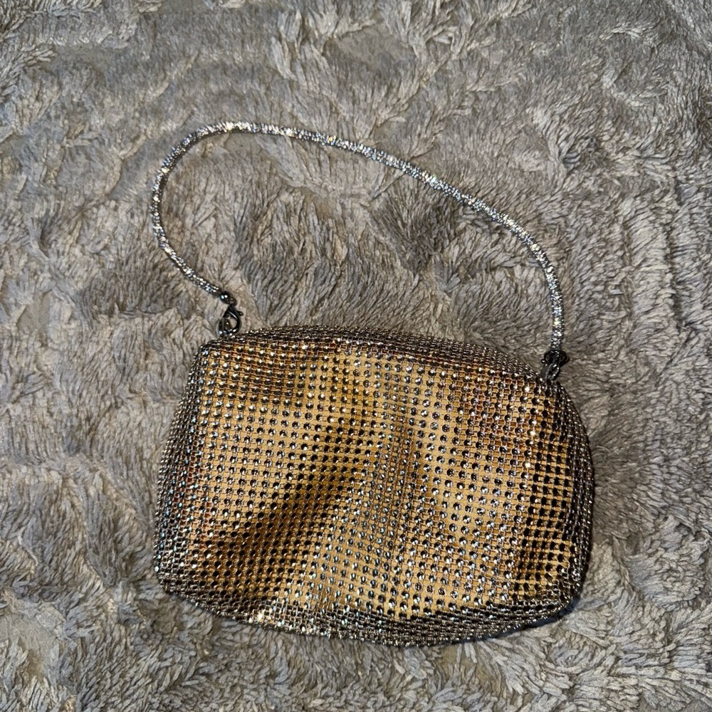 Princess polly gold sparkle bag